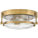 Harper Ceiling Light - Heritage Brass / Clear Seedy