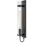 Ryden Tall Wall Sconce - Black / Clear