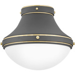 Oliver Ceiling Light - Dark Matte Grey / Etched Opal