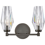 Ana Bathroom Vanity Light - Black Oxide / Crystal