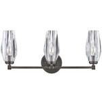 Ana Bathroom Vanity Light - Black Oxide / Crystal