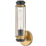 Masthead Wall Sconce - Heritage Brass / Clear