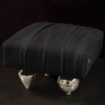 Il Pezzo 1 Pouf - Nickel / Black Velvet