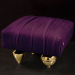 Il Pezzo 1 Pouf - Gold / Purple Velvet