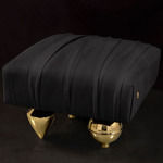 Il Pezzo 1 Pouf - Gold / Black Velvet