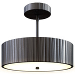 Kensington Semi Flush Ceiling Light - Urban Bronze / Frosted