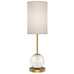 Marni Table Lamp - Natural Brass / White Linen