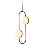 Tagliato Pendant - Matte Black / Opal