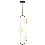 Tagliato Pendant - Matte Black / Opal