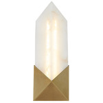 Caesar Wall Sconce - Vintage Brass / Alabaster