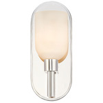 Lucian Wall Sconce - Polished Nickel / Alabaster