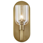 Lucian Wall Sconce - Vintage Brass / Clear Crystal