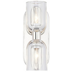 Lucian Bathroom Vanity Light - Polished Nickel / Clear Crystal