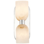 Lucian Bathroom Vanity Light - Polished Nickel / Alabaster