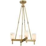 Lucian Chandelier - Vintage Brass / Alabaster