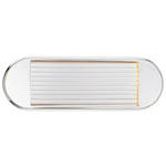 Palais Bathroom Vanity Light - Polished Nickel / Clear Ribbed