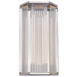 Sabre Wall Sconce - Polished Nickel / Clear Ribbed