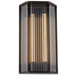 Sabre Wall Sconce - Urban Bronze / Clear Ribbed