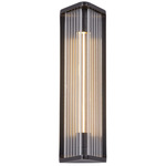 Sabre Bathroom Vanity Light - Urban Bronze / Clear Ribbed