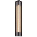 Sabre Bathroom Vanity Light - Urban Bronze / Clear Ribbed