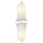 Valencia Double Wall Sconce - Polished Nickel / Alabaster