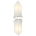 Valencia Double Wall Sconce - Polished Nickel / Alabaster