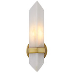 Valencia Wall Sconce - Vintage Brass / Alabaster