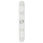 Monroe Glass Bathroom Vanity Light - Polished Nickel / Clear
