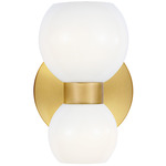 Londyn Wall Sconce - Burnished Brass / Milk White Glass