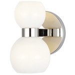 Londyn Wall Sconce - Polished Nickel / Milk White Glass