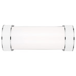 Monroe Bar Bathroom Vanity Light - Polished Nickel / White