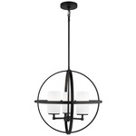 Alturas Etched Chandelier - Midnight Black / Etched White