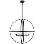 Alturas Etched Chandelier - Midnight Black / Etched White