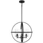 Alturas Chandelier - Midnight Black / Clear Seeded