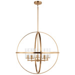 Alturas Chandelier - Satin Brass / Clear Seeded