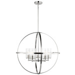 Alturas Chandelier - Brushed Nickel / Clear Seeded