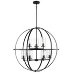 Alturas Chandelier - Midnight Black / Clear Seeded