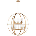 Alturas Chandelier - Satin Brass / Clear Seeded