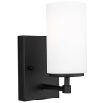 Alturas Wall Sconce - Midnight Black / Etched White