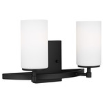 Alturas Bathroom Vanity Light - Midnight Black / Etched White