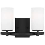 Alturas Bathroom Vanity Light - Midnight Black / Etched White