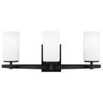 Alturas Bathroom Vanity Light - Midnight Black / Etched White