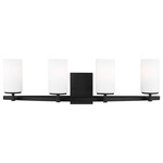 Alturas Bathroom Vanity Light - Midnight Black / Etched White