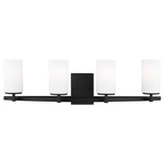 Alturas Bathroom Vanity Light - Midnight Black / Etched White