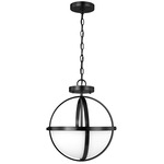 Alturas Pendant - Midnight Black / Etched White