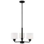 Canfield Chandelier - Midnight Black / Etched White