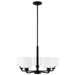 Canfield Chandelier - Midnight Black / Etched White