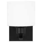 Canfield Wall Sconce - Midnight Black / Etched White