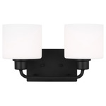 Canfield Bathroom Vanity Light - Midnight Black / Etched White
