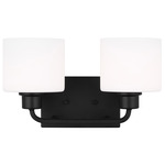 Canfield Bathroom Vanity Light - Midnight Black / Etched White